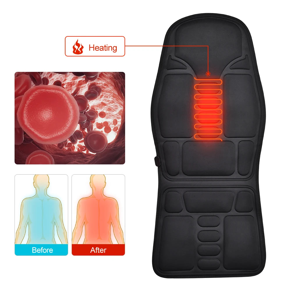 Full-Body Heated Vibration Massage Chair Cushion - 15