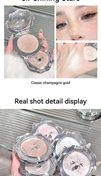 3D Shimmer Highlighter Powder for Radiant Glow