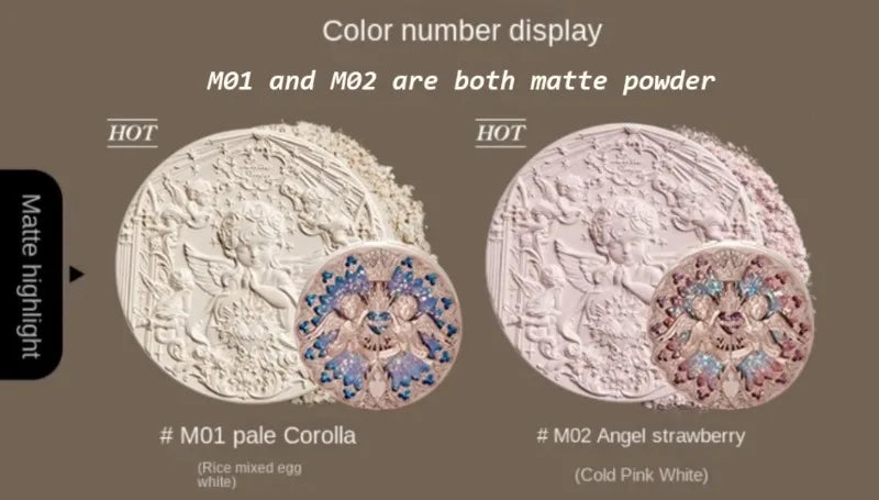 Embossed Shimmering Highlighter Face Powder - 13