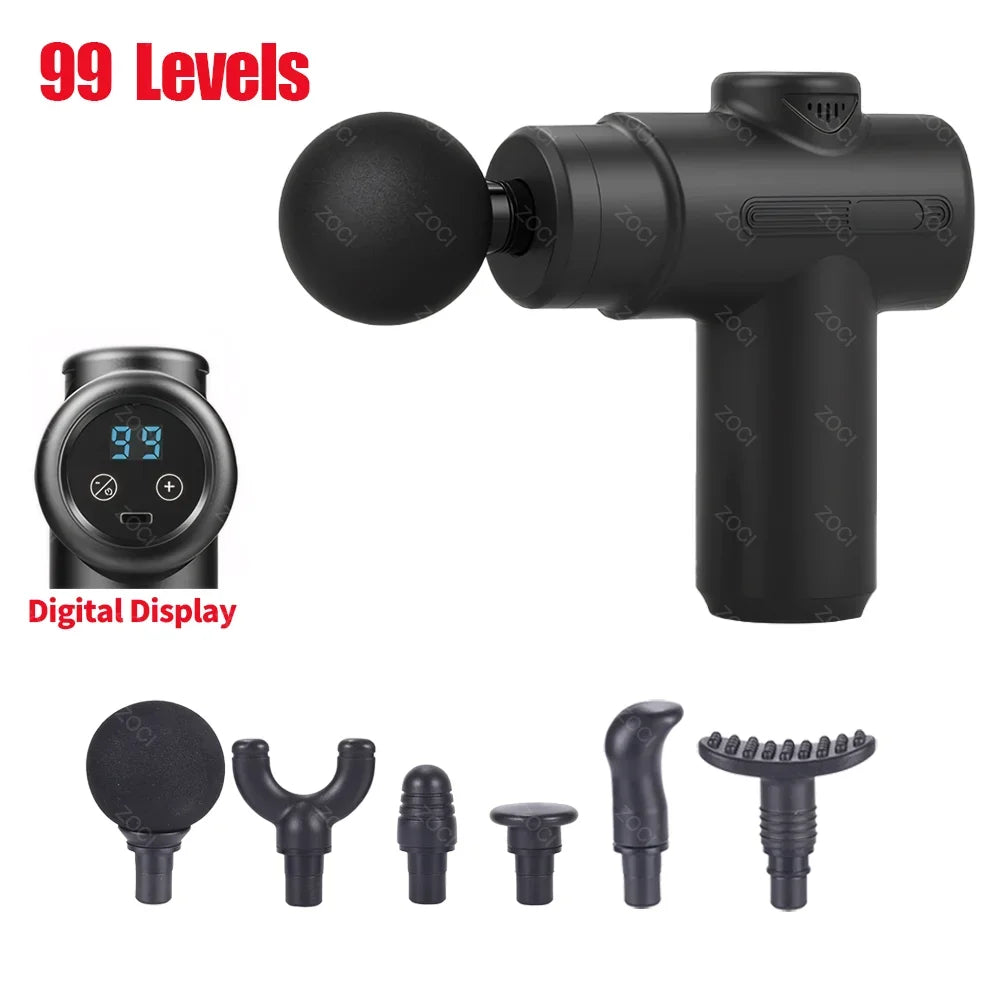 Portable 99-Level Deep Tissue Percussion Muscle Massage Gun - 22