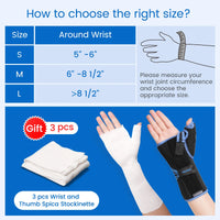 Adjustable Wrist and Thumb Support Brace for Pain Relief