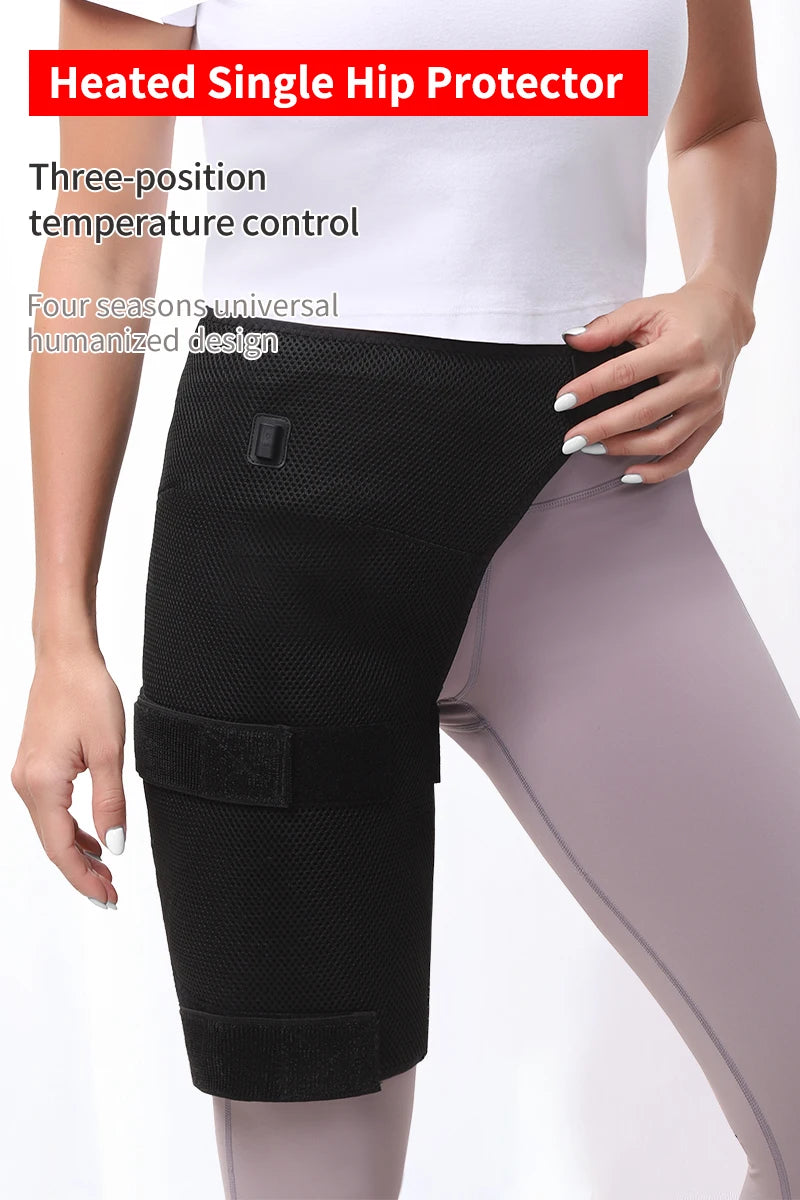 Heated Hip and Thigh Support Brace for Pain Relief - 14