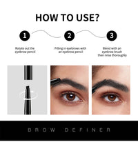 Waterproof 2-in-1 Triangle Tip Eyebrow Pencil
