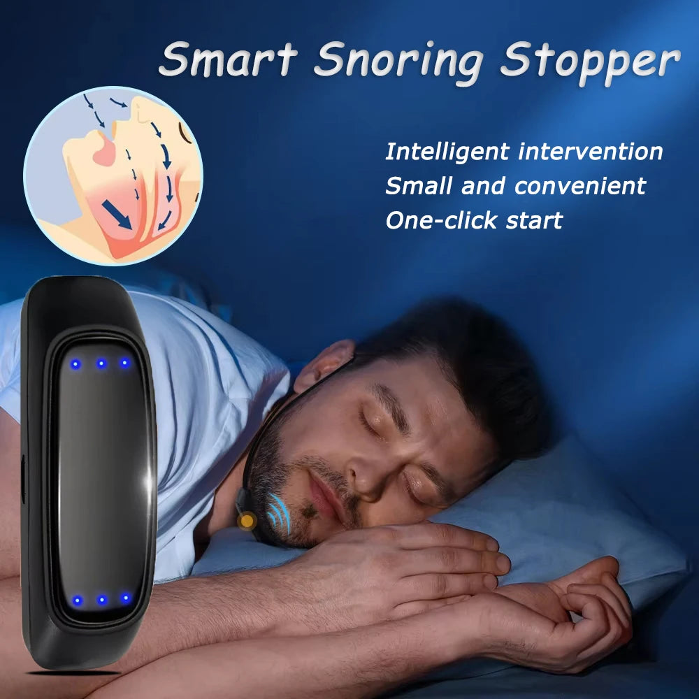 Smart Anti-Snoring Pulse Device for Restful Sleep - 1