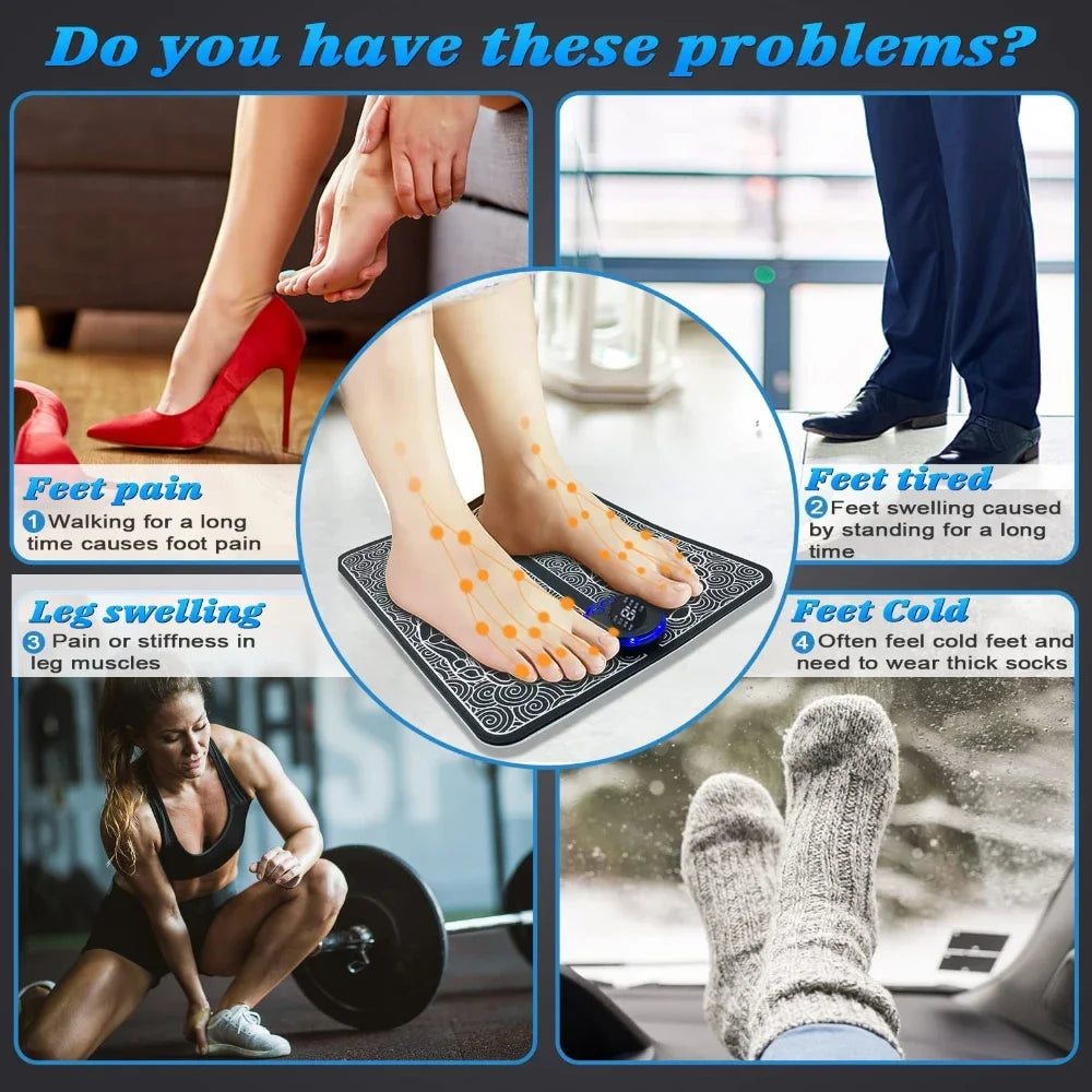 Electric EMS Foot Massager Pad for Muscle Relief - 6