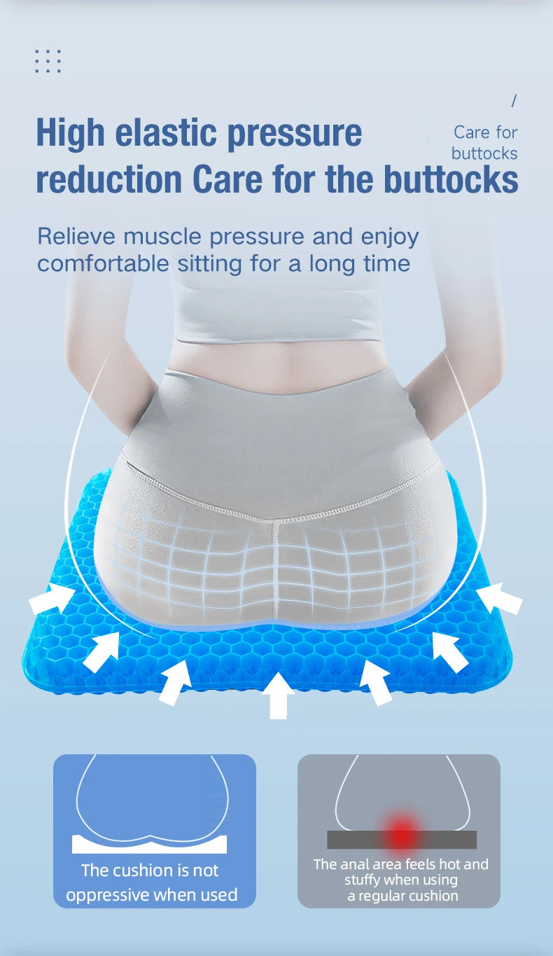 Honeycomb Gel Seat Cushion for Pressure Relief and Posture - 13