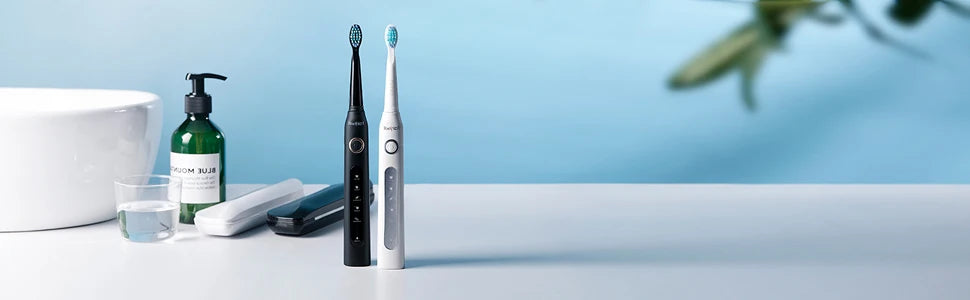 Dual Rechargeable Sonic Electric Toothbrush Set - 8