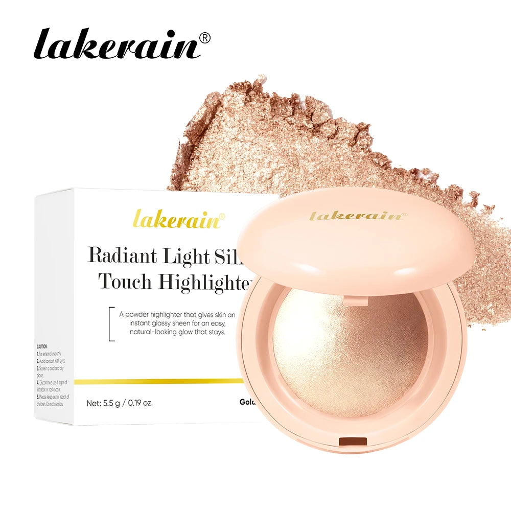 Baked Pearl Shimmer Highlighter Powder for Radiant Glow - 20