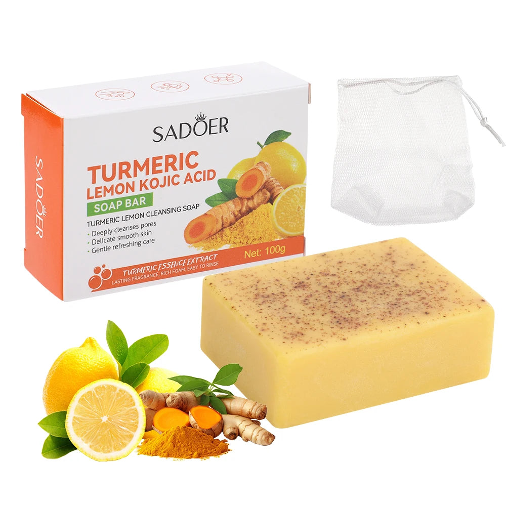 Turmeric Kojic Acid Brightening Soap for Dark Spots - 7