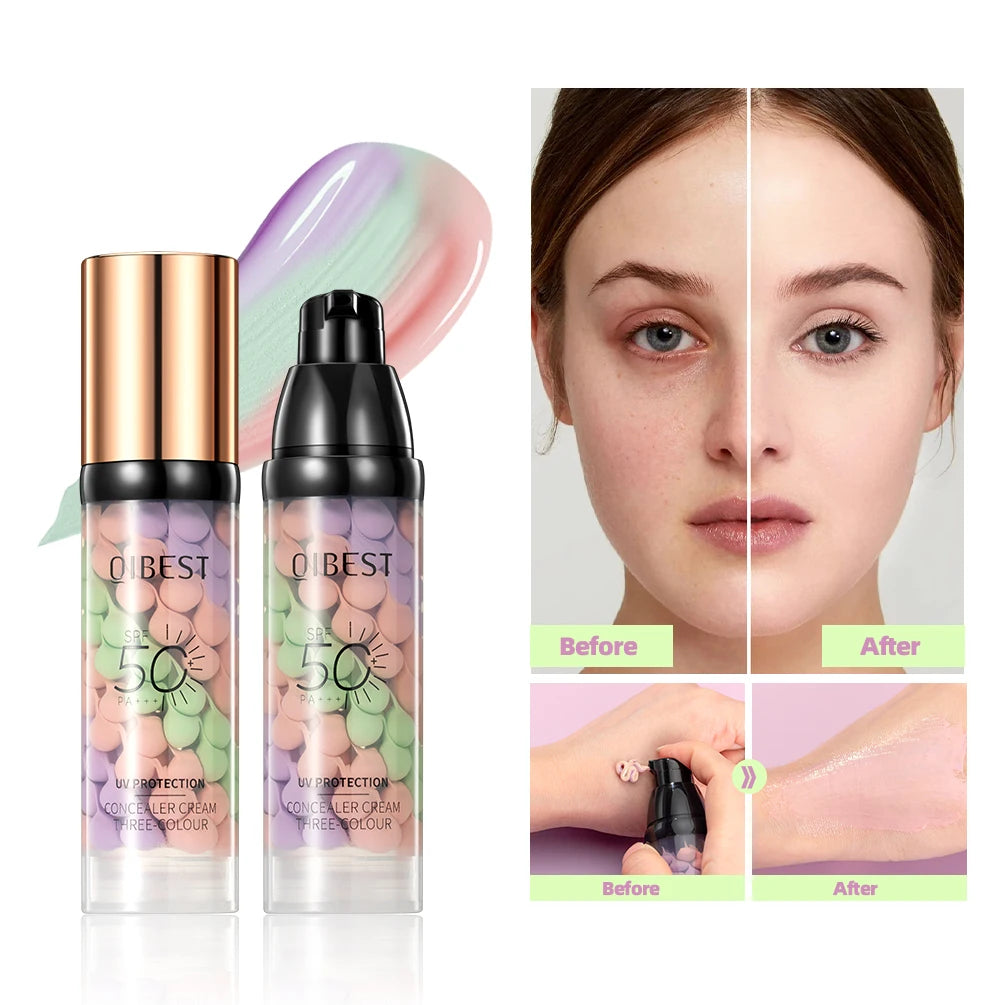 3-in-1 Triple Color Correcting Makeup Primer and Concealer - 19