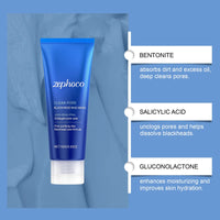 Deep Pore Cleansing AHA BHA PHA Mud Mask for Blackhead Removal