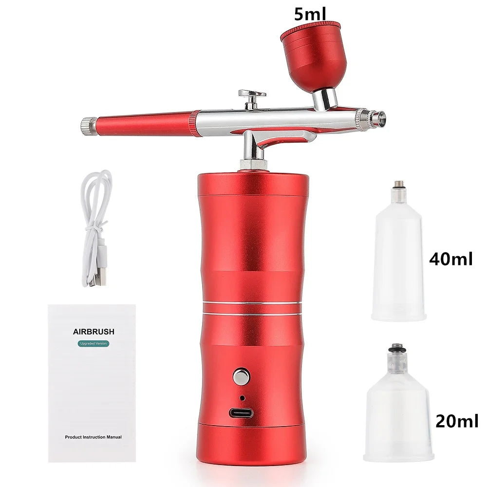 Portable Mini Airbrush Kit for Nail Art and Makeup - 88