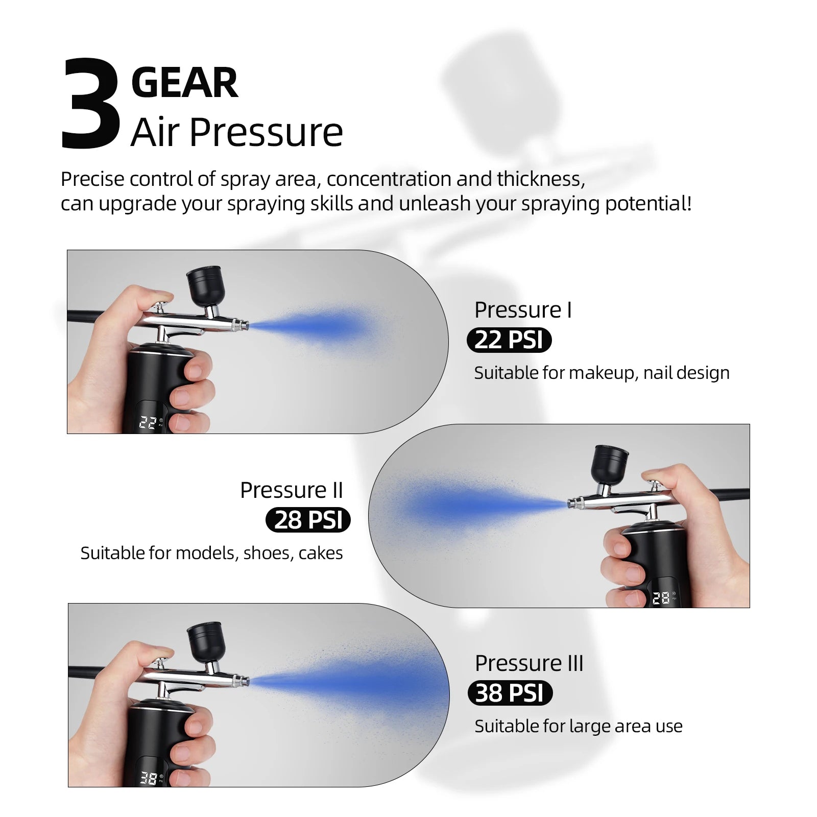Portable Cordless Airbrush Kit for Makeup, Art, and Crafts - 4