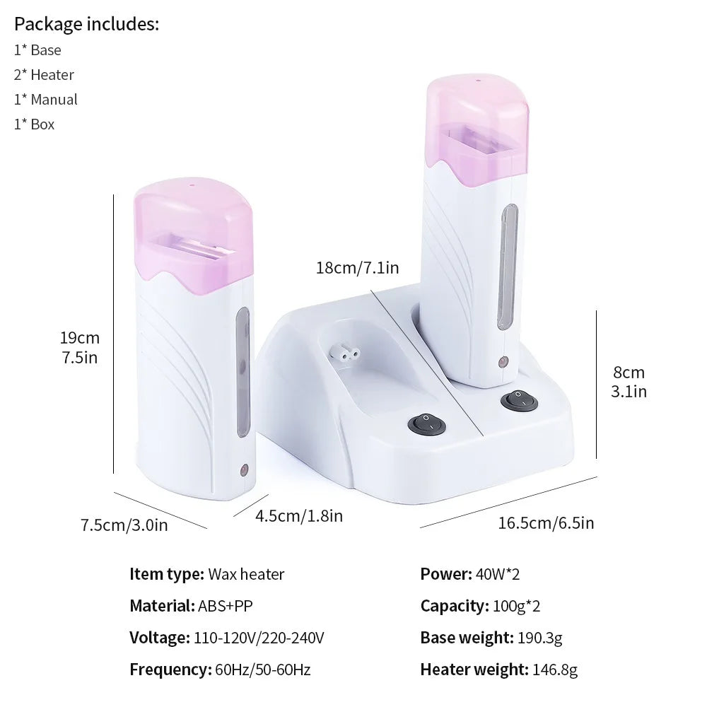 Dual Electric Roll-On Wax Heater for Hair Removal - 7
