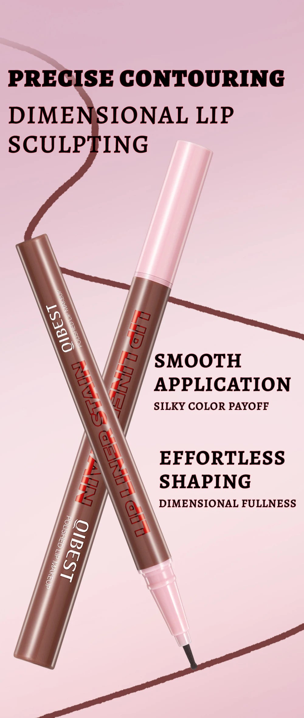 Waterproof Matte Liquid Lip Liner Pencil - 9