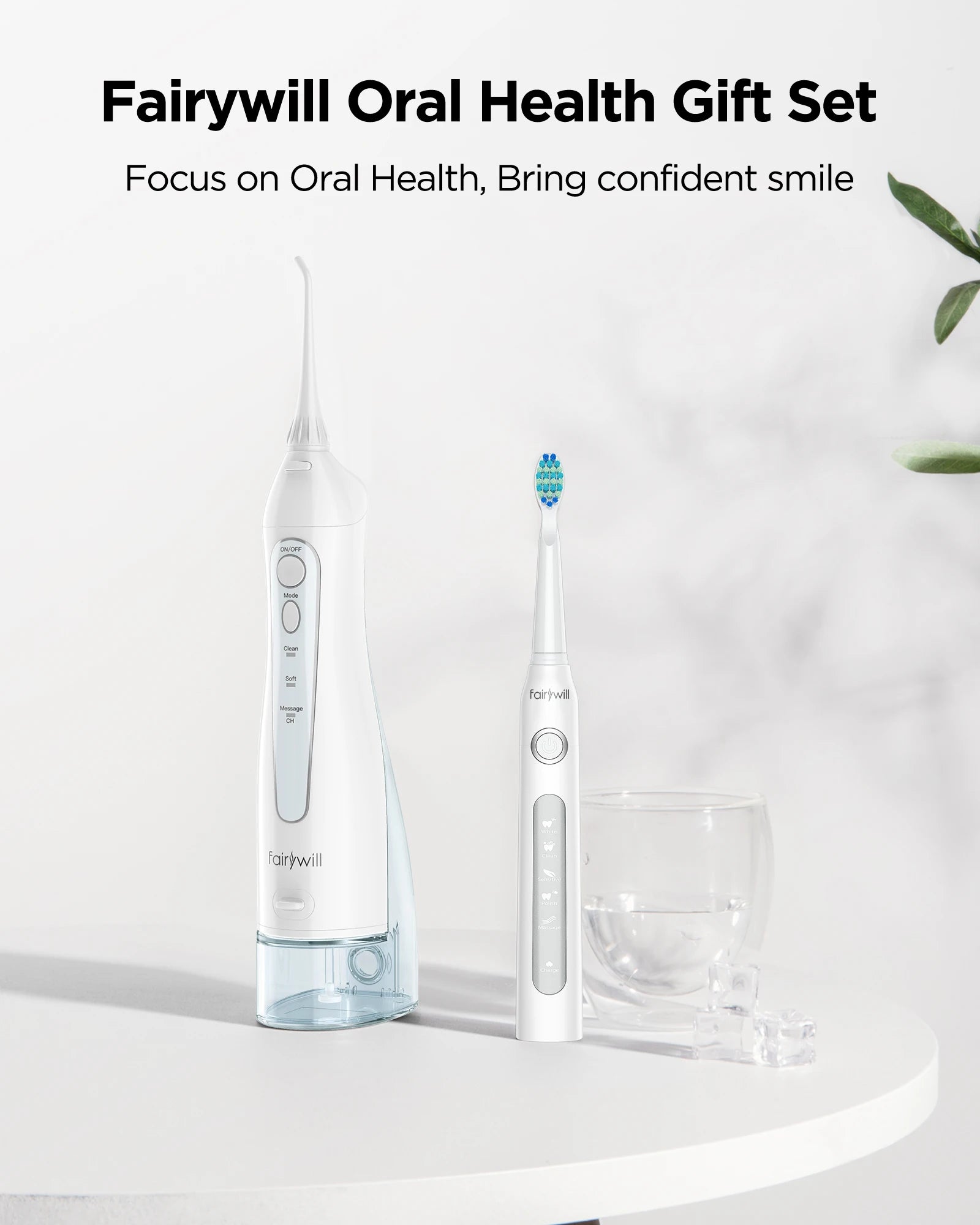Portable Cordless Water Flosser and Electric Toothbrush Set - 9