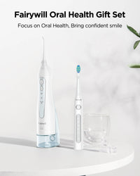 Portable Cordless Water Flosser and Electric Toothbrush Set