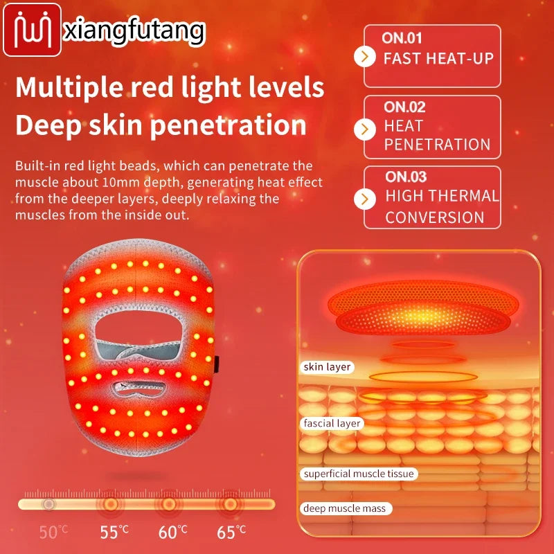 Red Light Heating Facial Massage Mask - 4