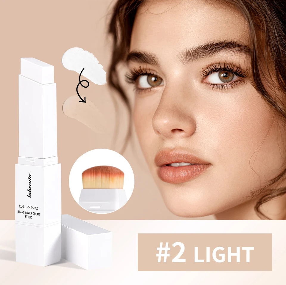 Full Coverage Color-Changing Cream Foundation Stick with Built-in Brush - 9