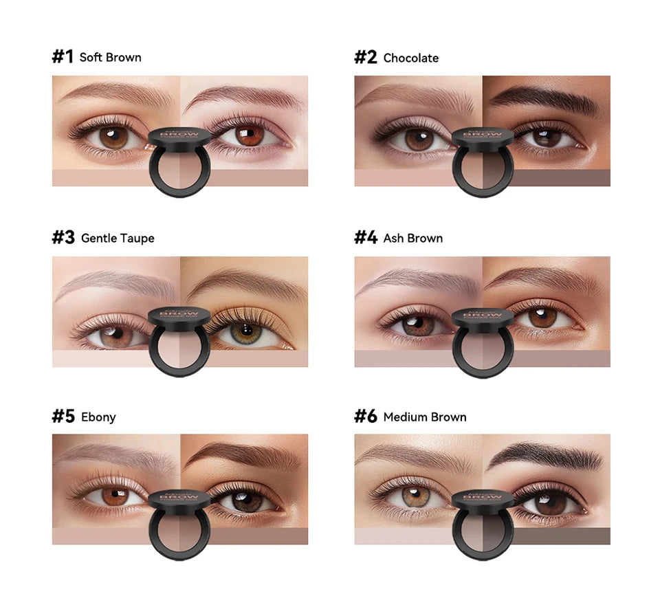 Dual-Tone Waterproof Eyebrow Powder for Natural Definition - 10