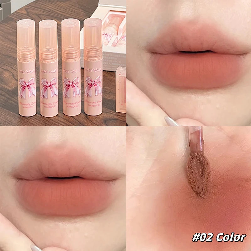 6-Piece Velvet Matte Lipstick and Blush Makeup Gift Set - 3