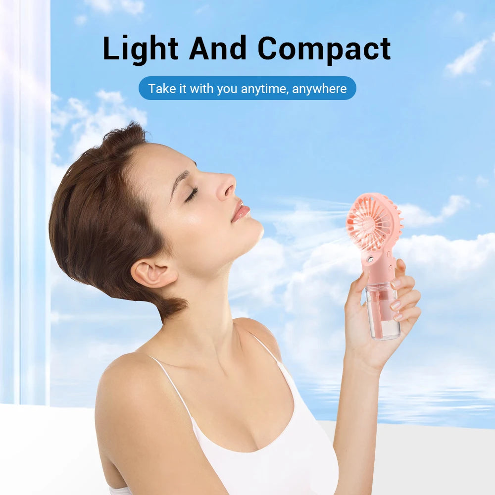 Portable Handheld Mist Fan with Humidifier - 6