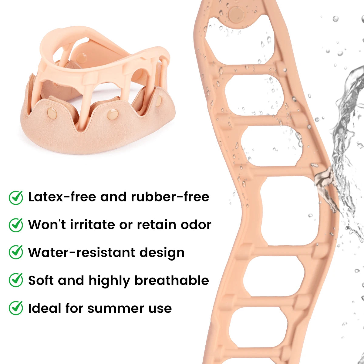 Waterproof Silicone Neck Support Brace for Pain Relief and Posture - 3