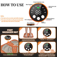 3D Foldable EMS Electric Foot and Leg Massager Mat