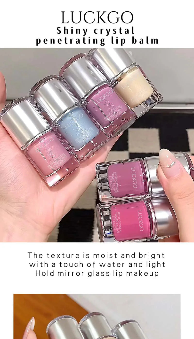 Hydrating Crystal Mirror Lip Gloss for Long-Lasting Shine - 7