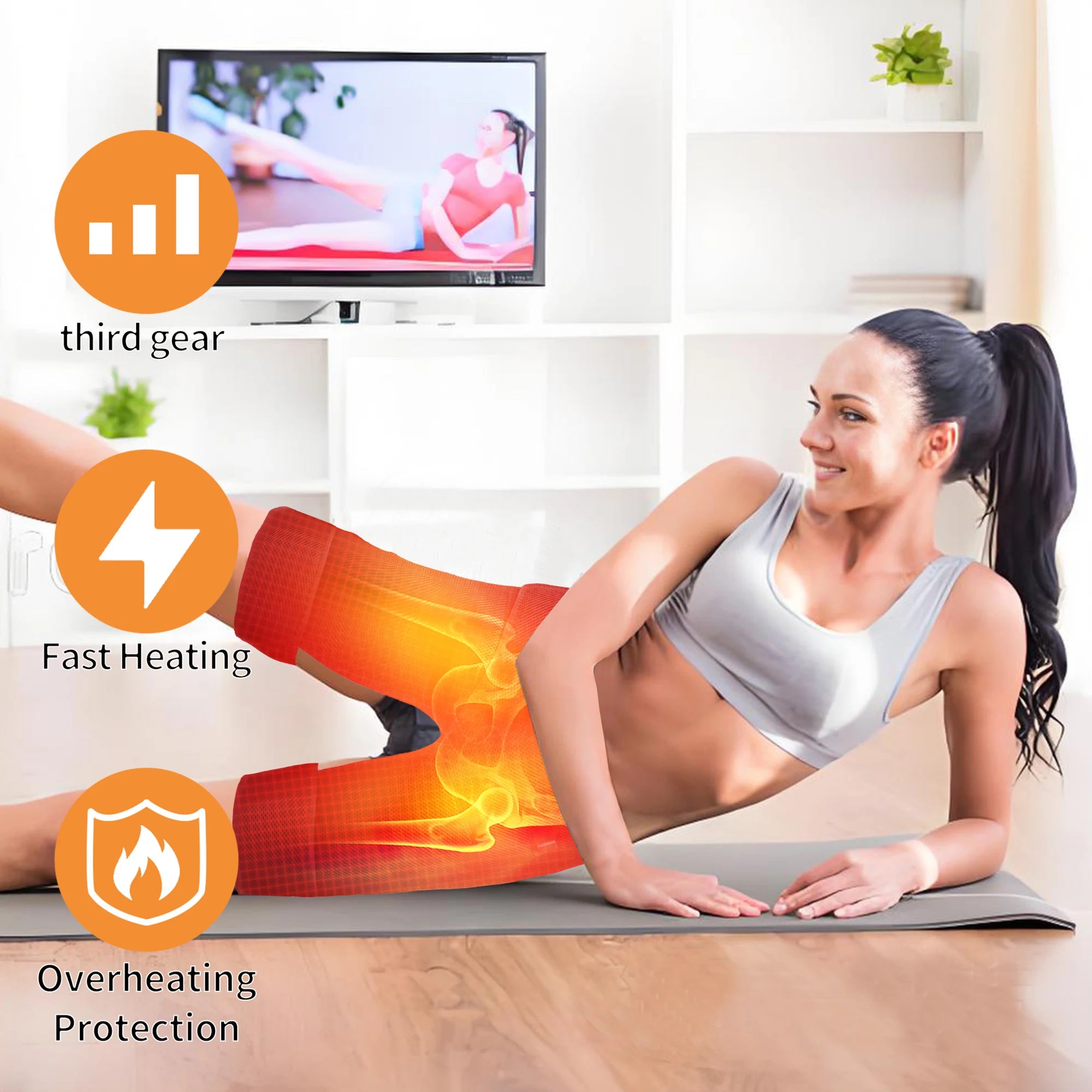 Heated Double Hip Support and Vibration Massager - 5