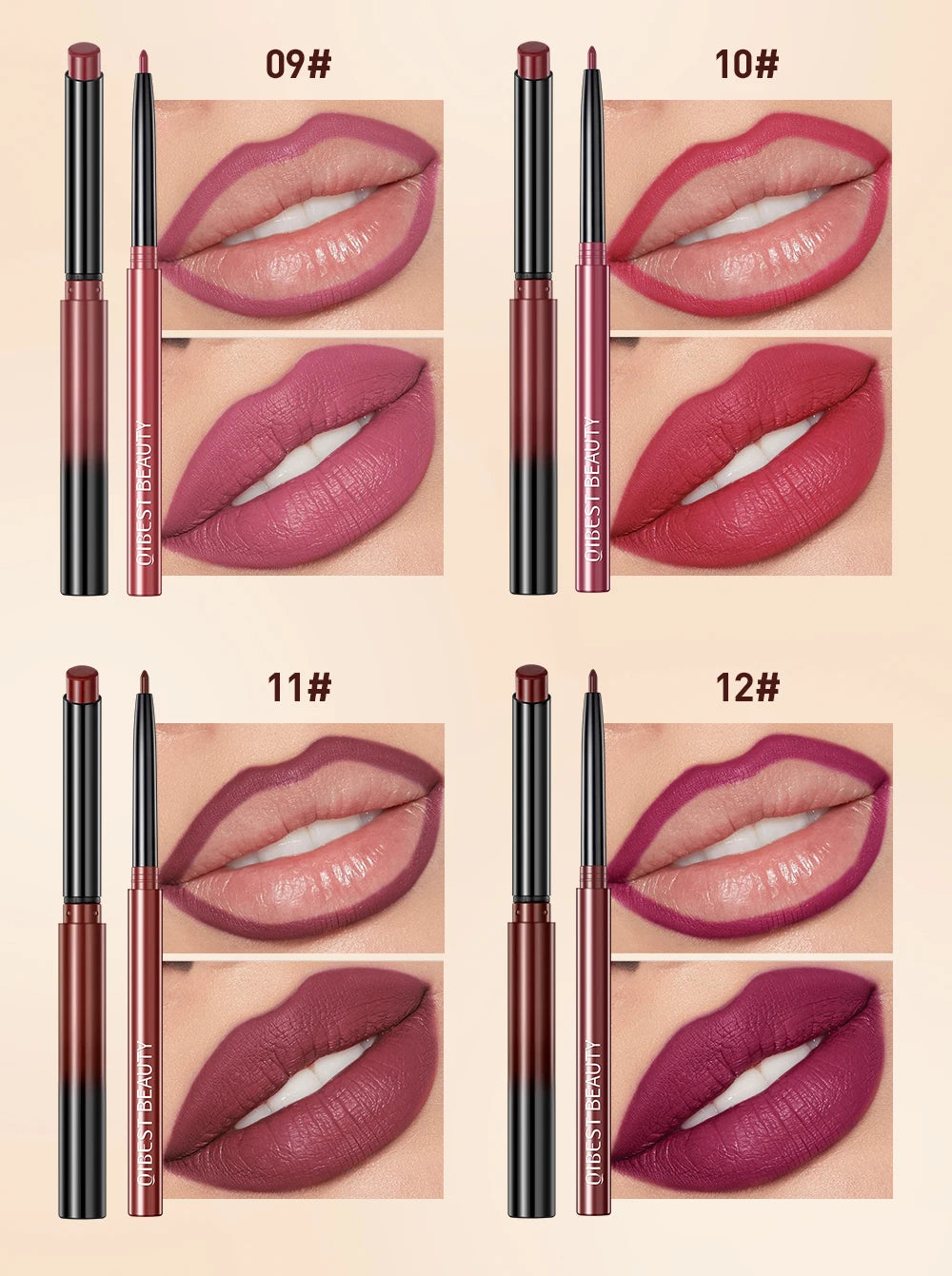 Matte Lipstick and Lip Liner Duo Set - 18