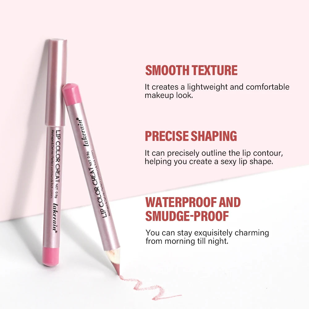Long-Lasting Waterproof Matte Lip Liner Set - 4