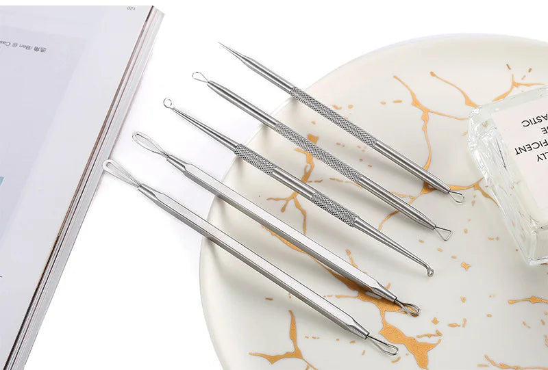 5-Piece Stainless Steel Blackhead and Acne Removal Kit - 21