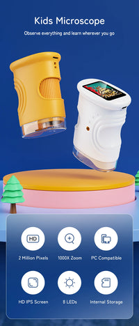 Portable Digital Microscope for Kids STEM Learning
