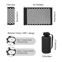 Acupressure Mat and Pillow Set for Back Pain and Stress Relief