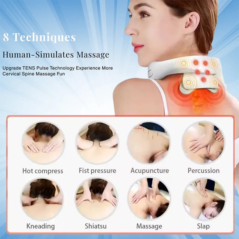 Electric Heated Neck and Shoulder Massager for Pain Relief - 2