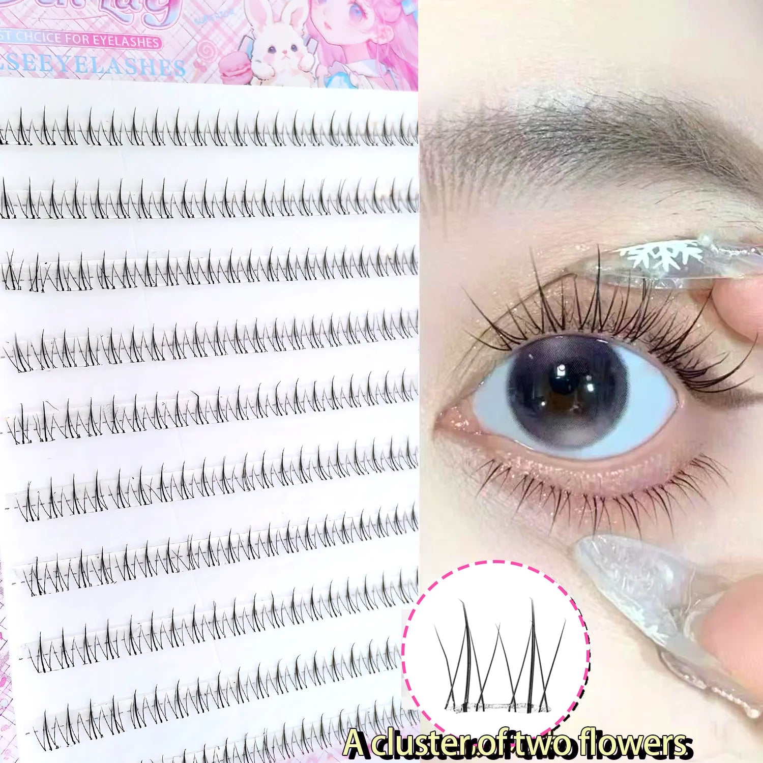 Beginner-Friendly Natural Lower Cluster Lashes - 7