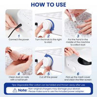 2-in-1 Powerful Nail Dust Collector and Manicure Vacuum