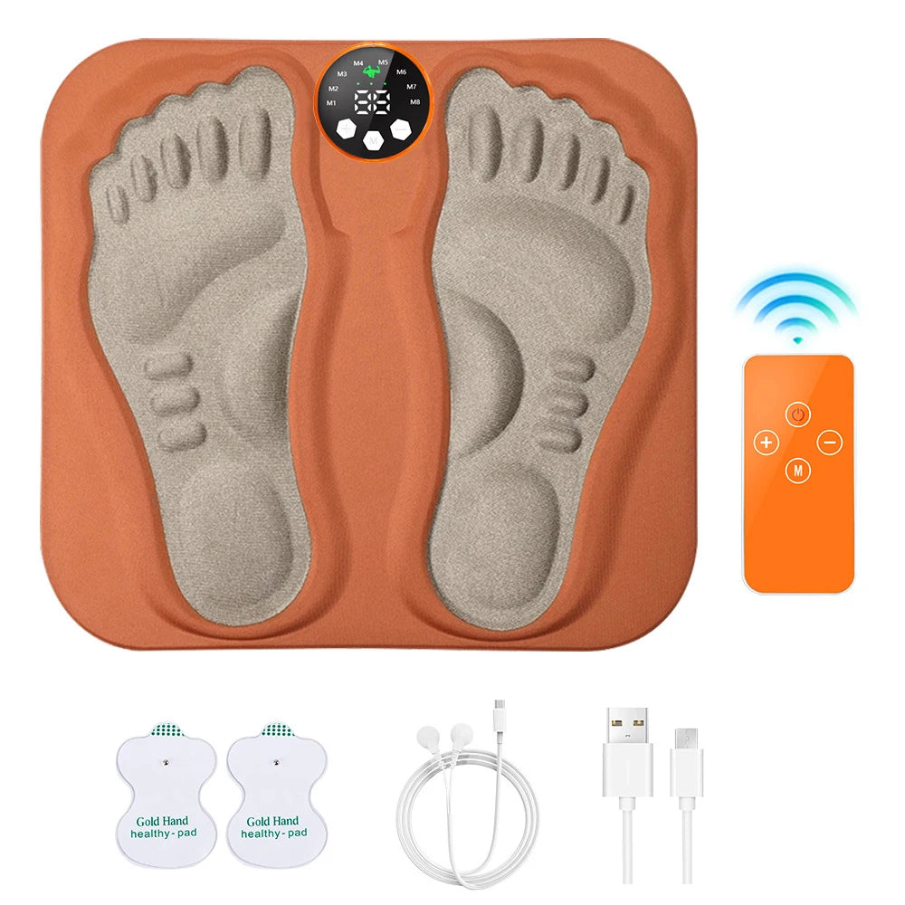 3D Foldable EMS Electric Foot and Leg Massager Mat - 8