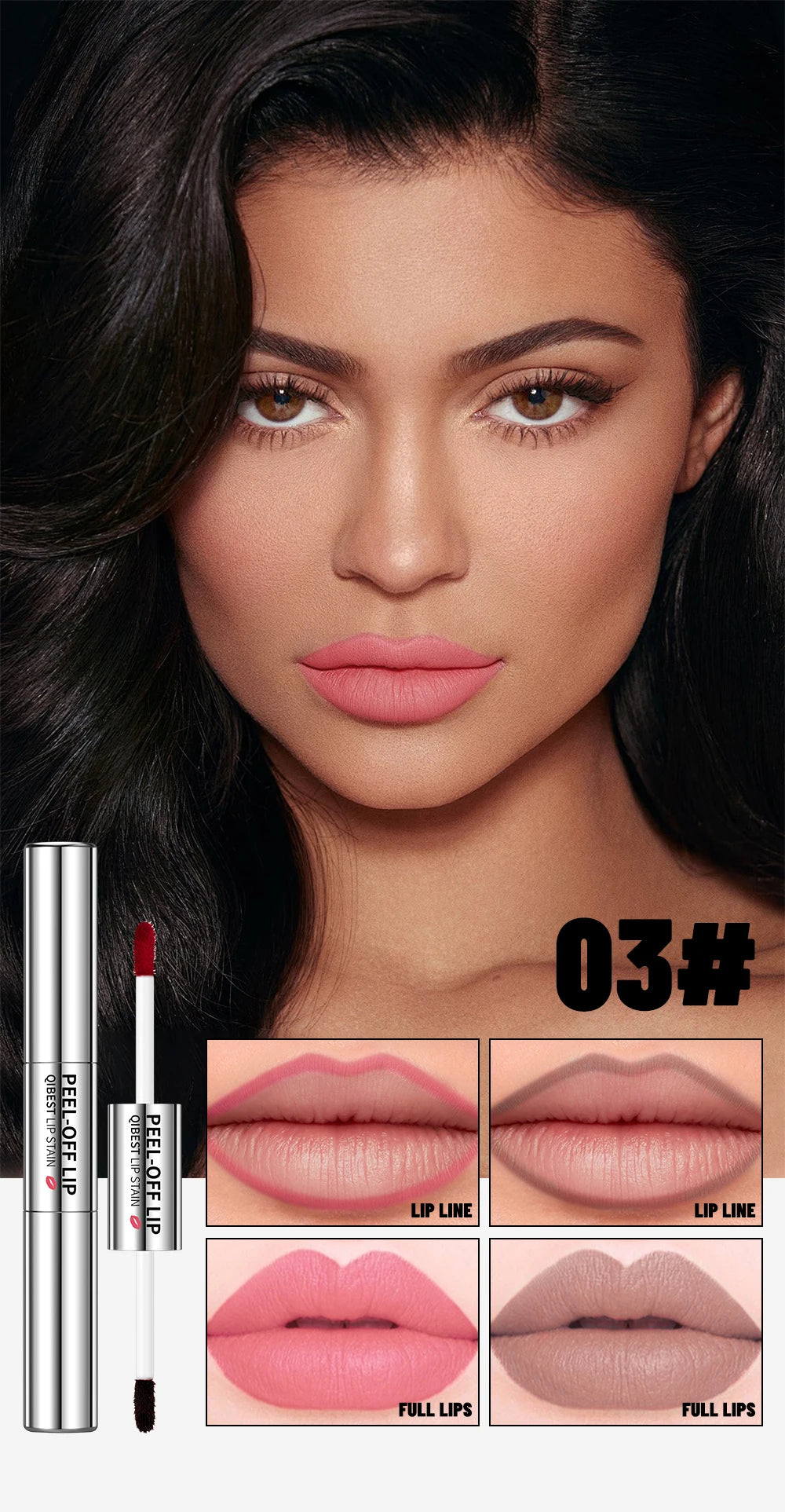 Waterproof Peel-Off Lip Stain Liner - 15
