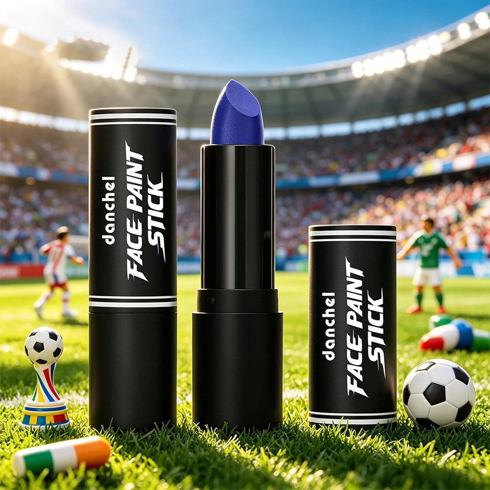 Waterproof Face Paint and Lip Balm Kit for Game Day - 18