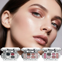6-Color Shimmer Eyeshadow & Highlighter Makeup Palette