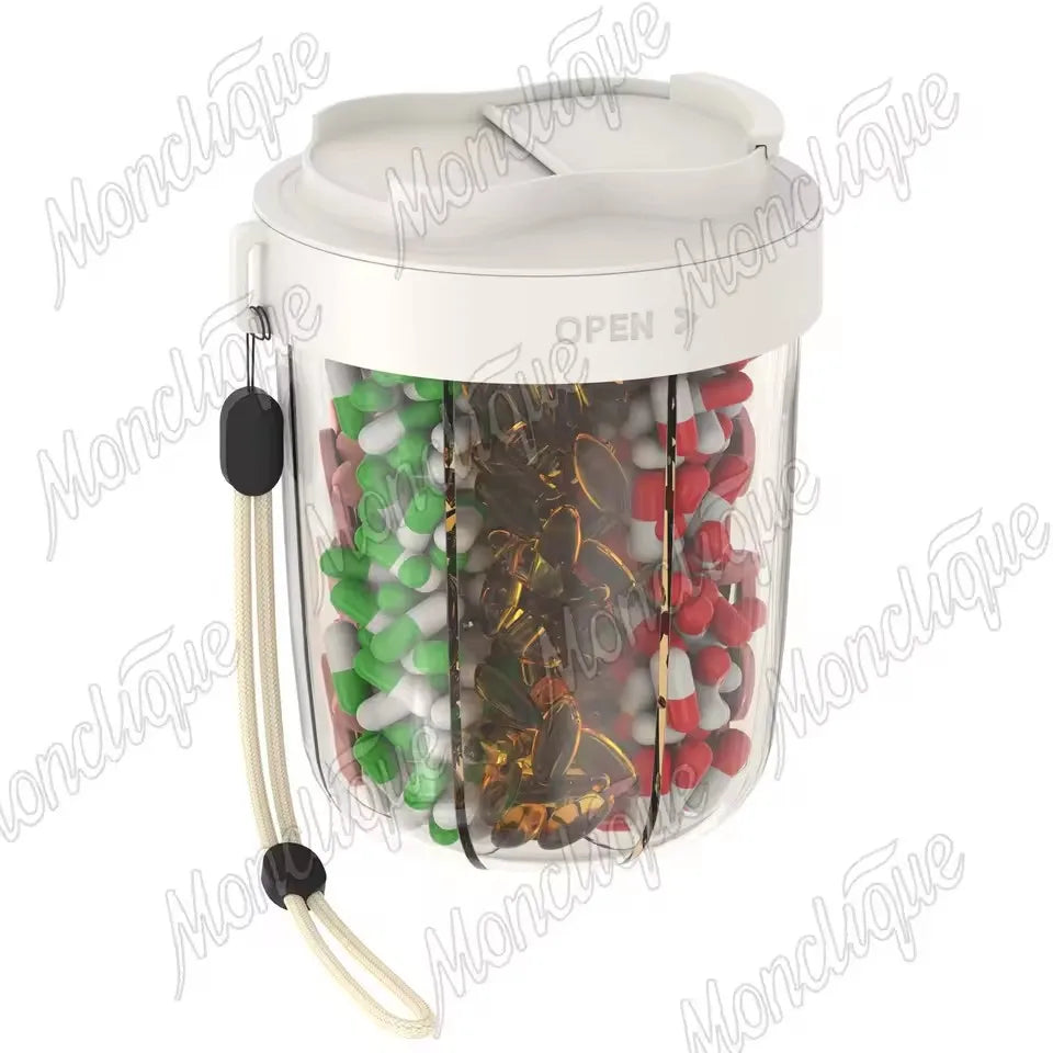 7-Day Portable Pill Organizer Cup for Vitamins and Supplements - 18