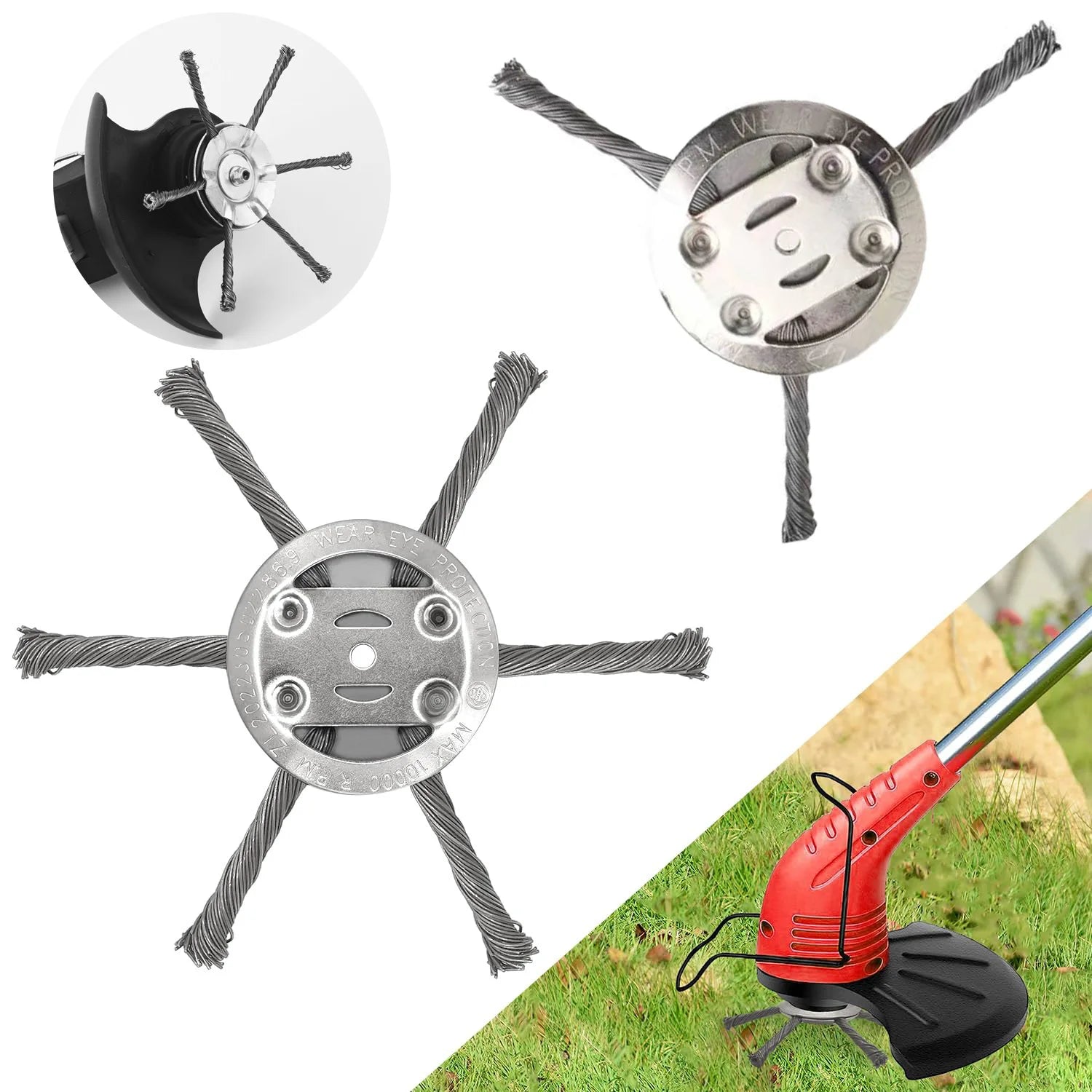 Steel Wire Weed Trimmer Head for Garden Maintenance - 1