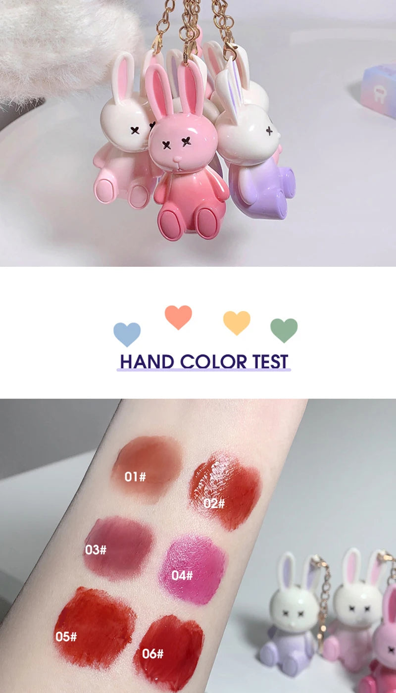 Hydrating Bunny Keychain Glossy Lip Lacquer - 9