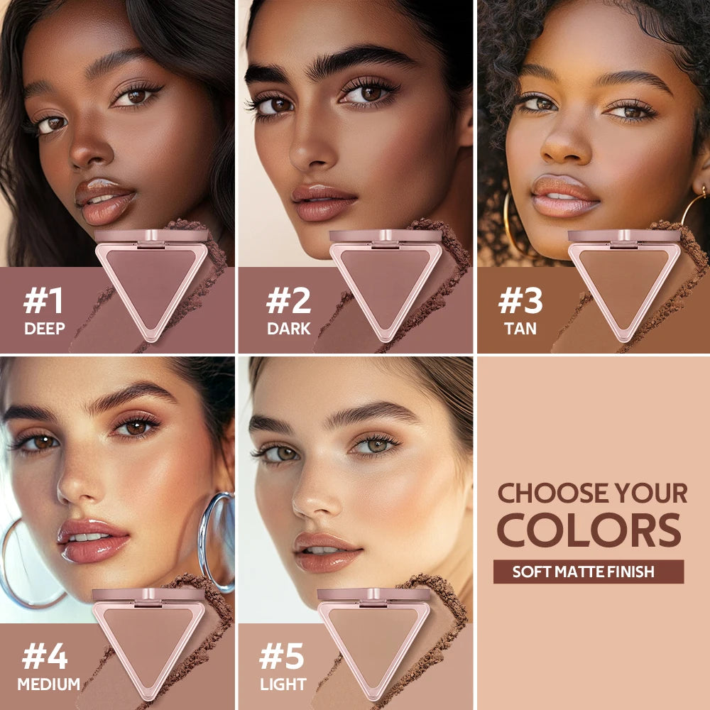 Matte Bronzer Powder for Face Contouring and Shading - 21