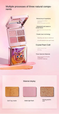 4-Color Matte and Shimmer Eyeshadow Palette