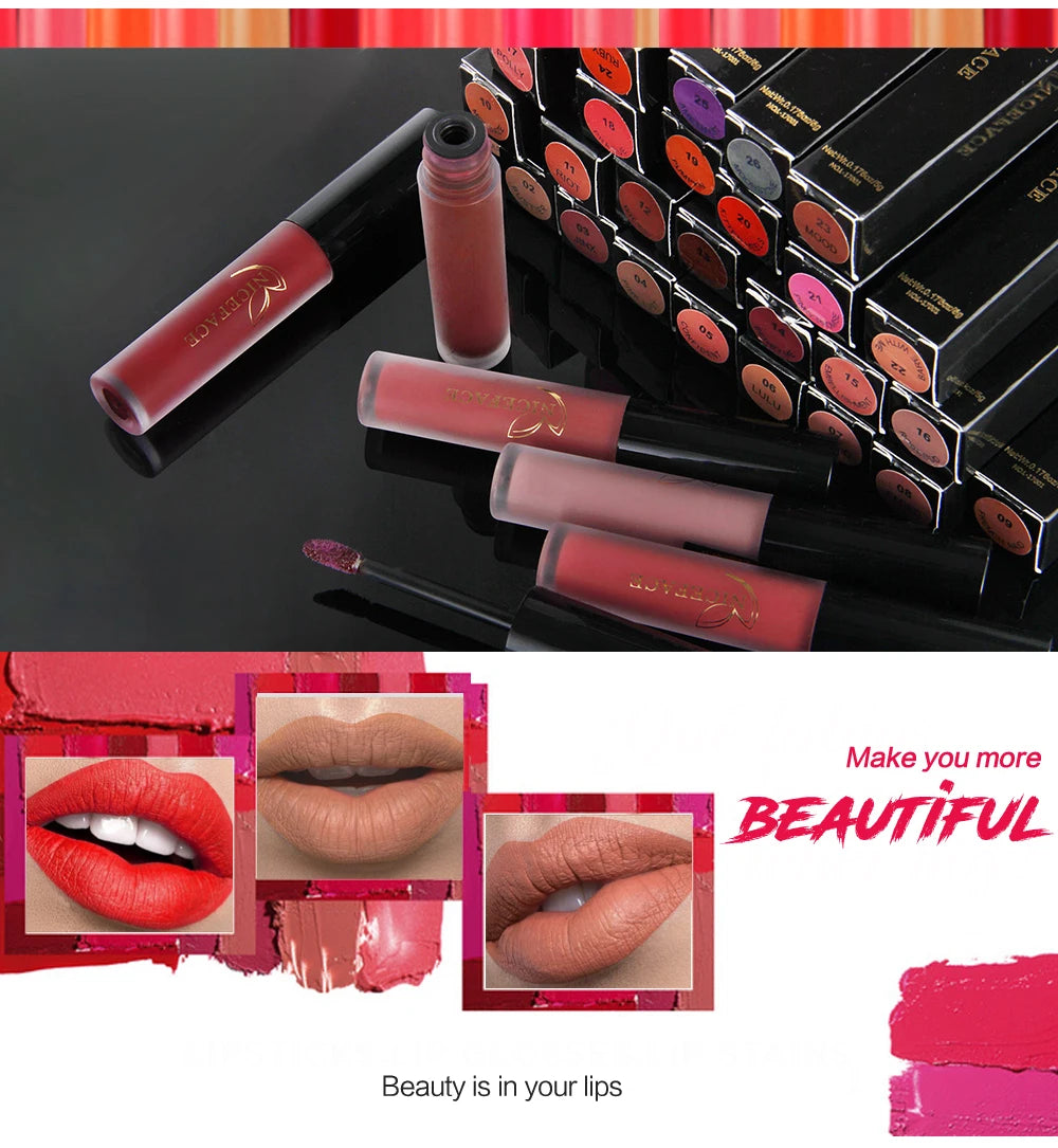 Long-Lasting Velvet Matte Liquid Lipstick - 8