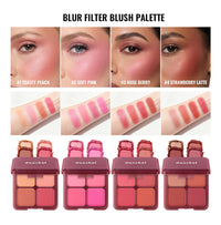 4-Color Soft-Focus Blurring Blush Palette