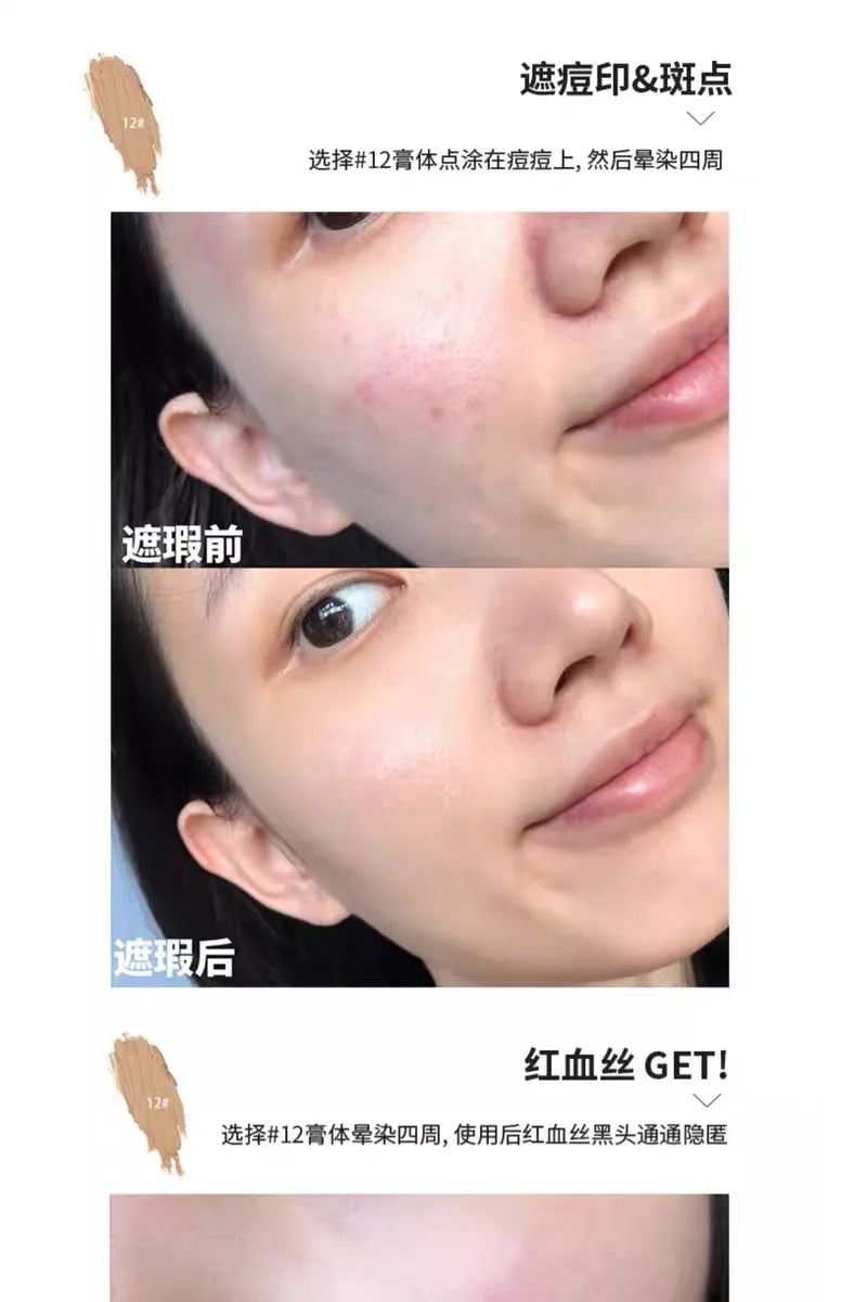 Full Coverage Camouflage Concealer Cream for Dark Circles and Spots - 9